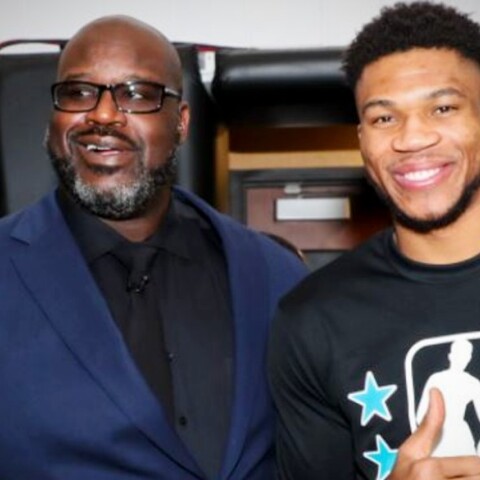 Ο Γιάννης Αντετοκούνμπο με τον Σακίλ Ο'Νιλ