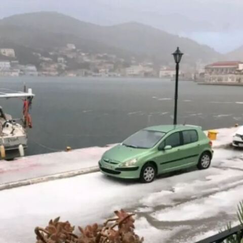 Χαλαζόπτωση στην Ιθάκη