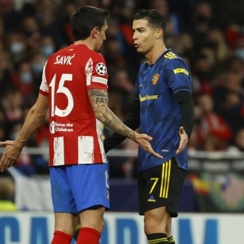 Στιγμιότυπο από την αναμέτρηση της Ατλέτικο Μαδρίτης με την Μάντσεστερ Γιουνάιτεντ