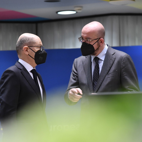 Όλαφ Σολτς και Σαρλ Μισέλ