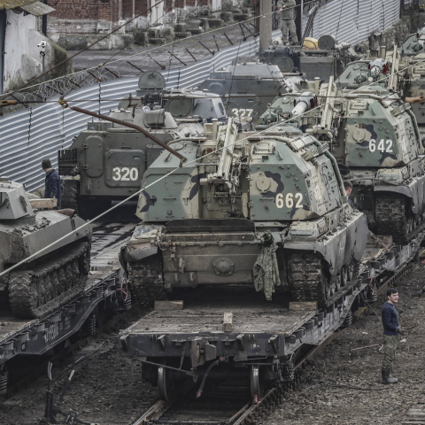 Οχήματα του στρατού στην Ουκρανία