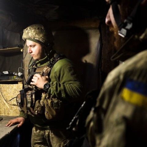 Ουκρανοί στρατιώτες σε άσκηση πολέμου 