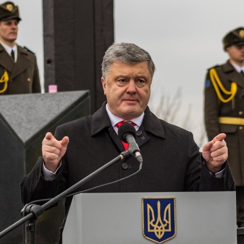 ο πρώην πρόεδρος της Ουκρανίας Πέτρο Ποροσένκο, επικεφαλής μιας εθελοντικής πολιτοφυλακής