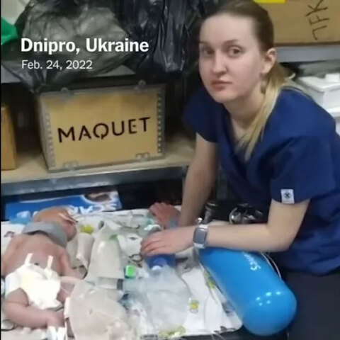 Νεογέννητο στην Ουκρανία σε αυτοσχέδιο καταφύγιο στην πόλη Ντνίμπρο