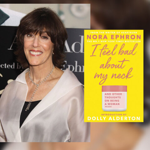 Η δημοσιογράφος Νόρα Έφρον και το εξώφυλλο του βιβλίου της «Νιώθω άσχημα για το λαιμό μου»