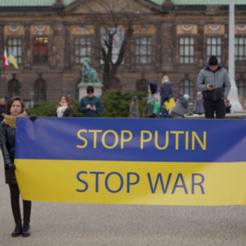 Διαρτυρία για τον πόλεμο στην Ουκρανία