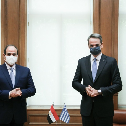 Κυριάκος Μητσοτάκης - Αλ Σίσι σε προηγούμενη συνάντησή τους στο Μέγαρο Μαξίμου