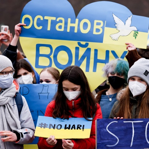 Διαδήλωση στο Βερολίνο κατά του πολέμου στην Ουκρανία
