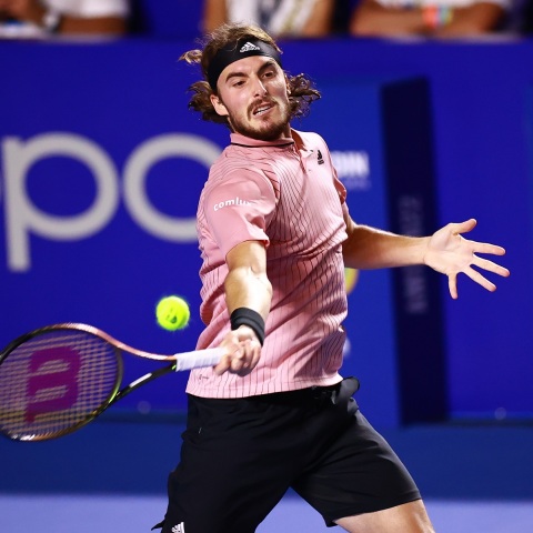 Ο Στέφανος Τσιτσιπάς σε αγώνα τένις