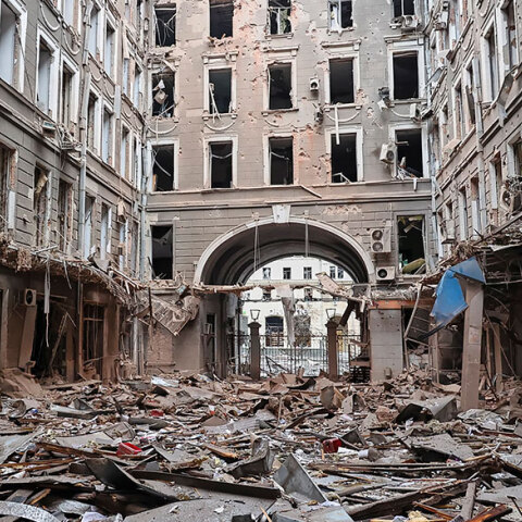 Πόλεμος στην Ουκρανία - Βομβαρδισμός στο Χάρκοβο