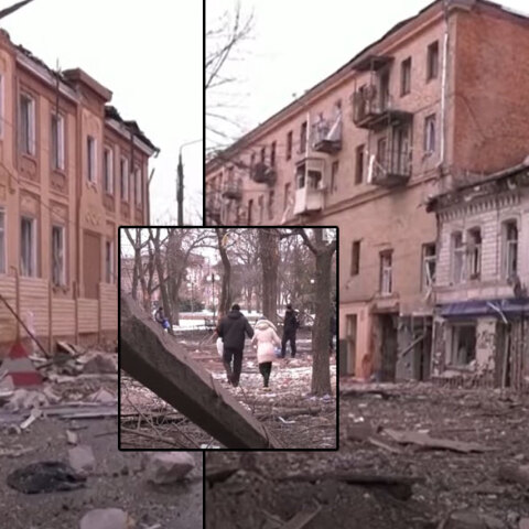 Καταστροφές στο Χάρκοβο μετά τον ρωσικό βομβαρδισμό