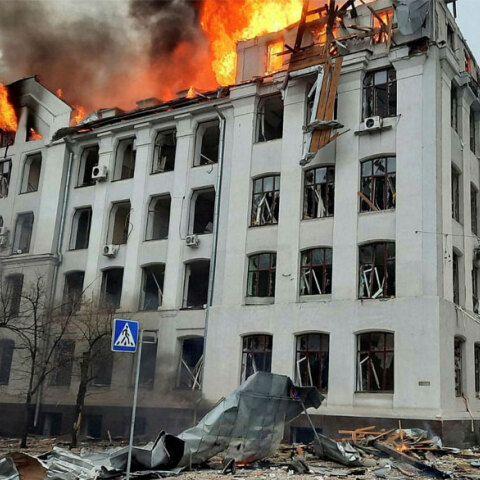 Καταστροφές στο Χάρκοβο μετά τον ρωσικό βομβαρδισμό