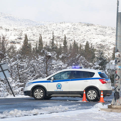 Κλειστός δρόμος λόγω χιονόπτωσης (Φωτογραφία Αρχείου)