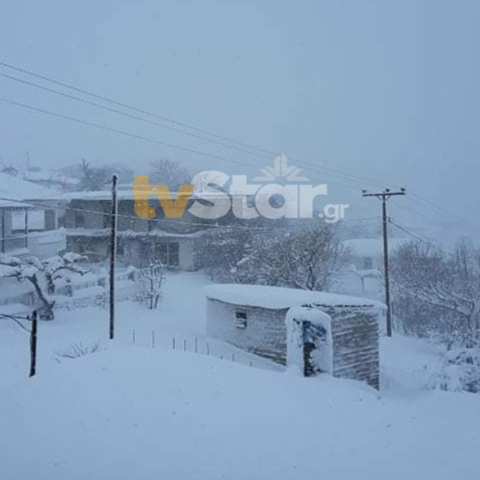 Κακοκαιρία «Φίλιππος»: Χιόνια στην Εύβοια