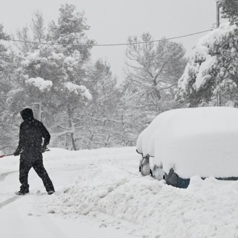 Χιόνια στις Αφίδνες Αττικής
