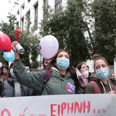 Αντιπολεμικό συλλαλητήριο στο κέντρο της Αθήνας