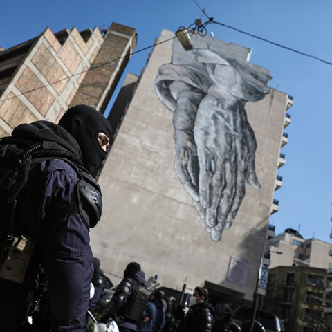 Επιχείρηση της ΕΛ.ΑΣ. στο κέντρο της Αθήνας