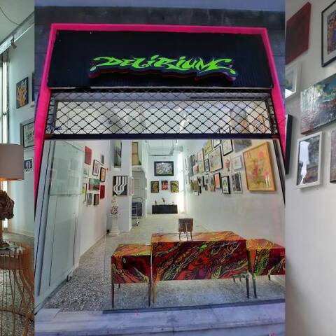 Η γκαλερί Delirium Athens στον Νέο Κόσμο. 