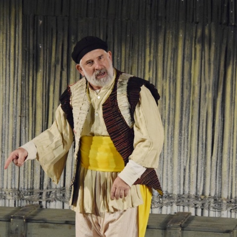 Ο Πέτρος Φιλιππίδης κατά τη διάρκεια θεατρικής παράστασης