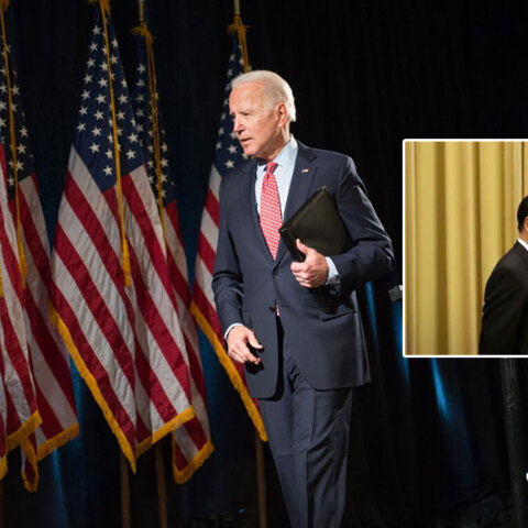 Τζο Μπάιντεν (κεντρική) και Σι Τζινπίνγκ (ένθετη)