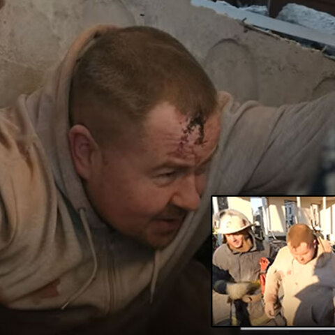 Ο άνδρας που βγήκε ζωντανός από τα χαλάσματα στο Χάρκοβο στην Ανατολική Ουκρανία