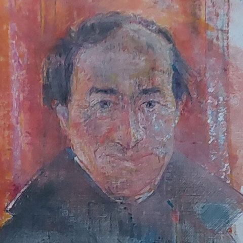 Ο Γιώργος Βέλτσος σε ένα από τα τελευταία πορτρέτα του Χρόνη Μπότσογλου