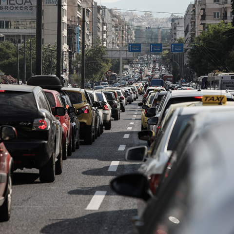 Κίνηση στους δρόμους της Αττικής