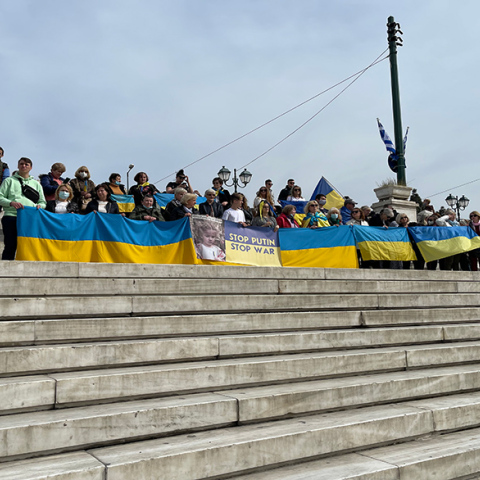 Πόλεμος στην Ουκρανία - Κόσμος στην Πλατεία Συντάγματος