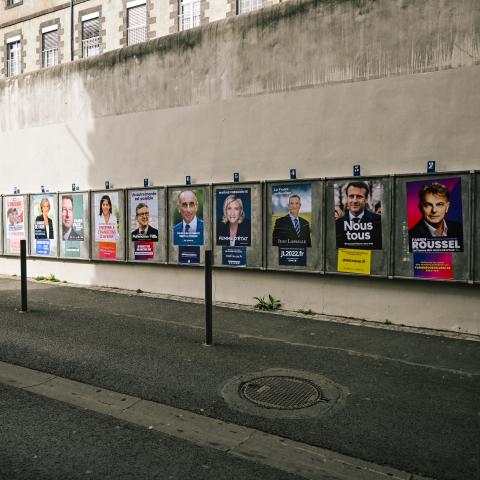 γαλλικές εκλογές, αφίσες υποψηφίων