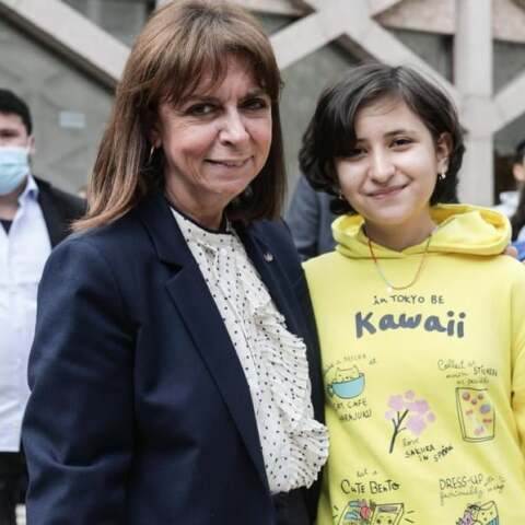 Η Κατερίνα Σακελλαροπούλου με την Arezu Kabuli στην Πορτογαλία