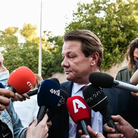 Ο δικηγόρος Απόστολος Λύτρας σε δηλώσεις του στα τηλεοπτικά συνεργεία