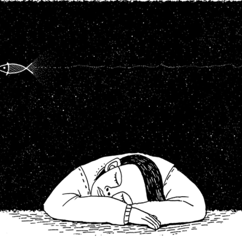 Σκίτσο ανθρώπου που κοιμάται