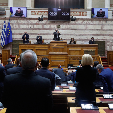 Ομιλία Ζελένσκι στη Βουλή