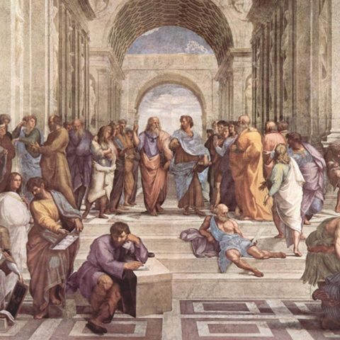 «Η Σχολή των Αθηνών», μια από τις διασημότερες νωπογραφίες του Ιταλού καλλιτέχνη της Αναγεννησιακής τέχνης, Ραφαήλ