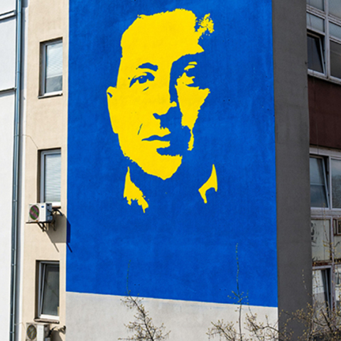 Γκράφιτι με τον Βολοντίμιρ Ζελένσκι