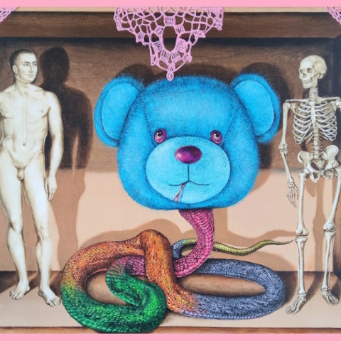 Πίνακας ζωγραφικής του Νίκου Σίσκου από την έκθεση Abnormalities στην γκαλερί Genesis