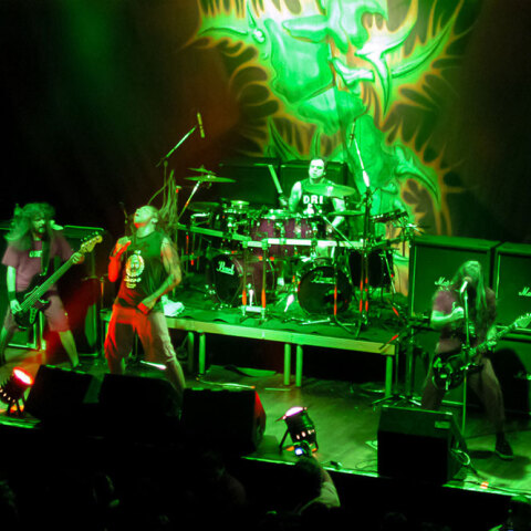 Στιγμιότυπο από τη συναυλία των Sepultura στην Αθήνα τον Μάρτιο του 2005