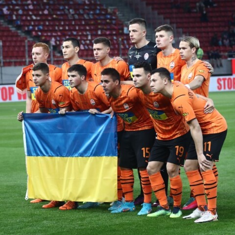 Οι παίκτες της ουκρανικής Σαχτάρ Ντόνετσκ στο φιλικό με τον Ολυμπιακό