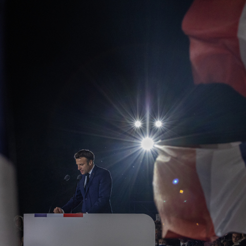 Εμμανουέλ Μακρόν, επινίκια ομιλία