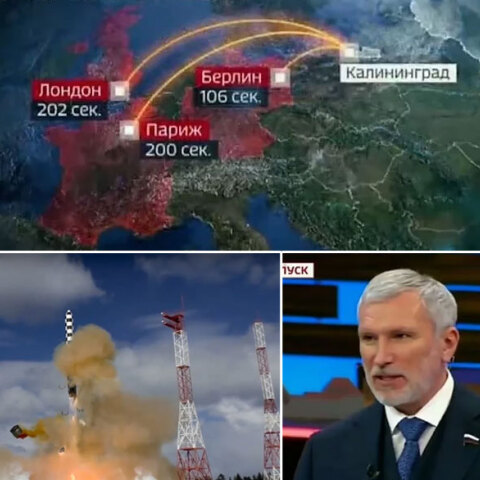 Ο χάρτης με την προσομοίωση πυρηνικής επίθεσης από τη Ρωσία στην Ευρώπη