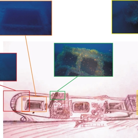 Φωτογραφική αποτύπωση και σχέδιο του ναυαγίου ΤΡΕΙΣ ΙΕΡΑΧΕΣ