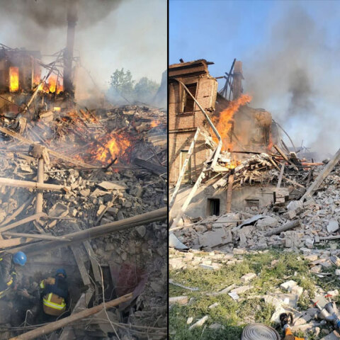 Ισοπεδώθηκε σχολείο στο Λουχάνσκ μετά τον ρωσικό βομβαρδισμό