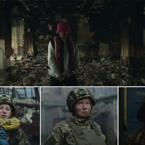 Στο βίντεο κλιπ του «Stefania» Ουκρανές σώζουν παιδιά σε βομβαρδισμένες πόλεις