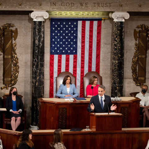 Ο Κυριάκος Μητσοτάκης στην ιστορική ομιλία του στο αμερικανικό Κογκρέσο