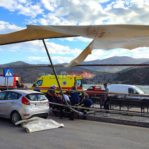 Κεφαλονιά: Οι θυελλώδεις άνεμοι ξήλωσαν το στέγαστρο στο λιμάνι Αργοστολίου