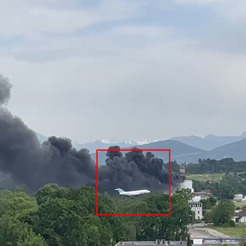 Η φωτιά στη Γενεύη κοντά στο αεροδρόμιο και το αεροπλάνο που προσγειώνεται