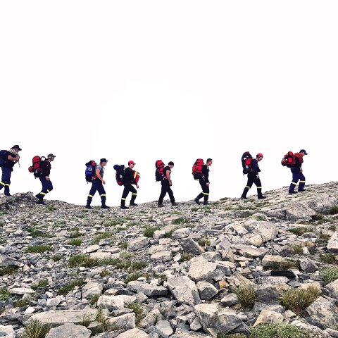 Διασώστες της 2ης ΕΜΑΚ στον Όλυμπο