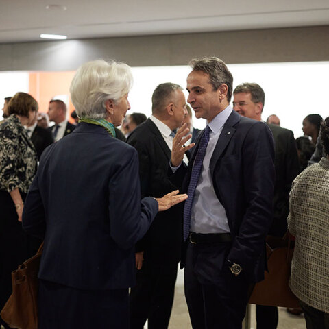 Κυριάκος Μητσοτάκης και Κριστίν Λαγκάρντ στο Νταβός για το Παγκόσμιο Οικονομικό Φόρουμ