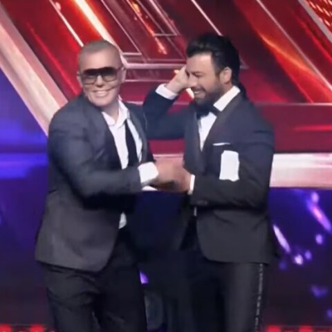 Στέλιος Ρόκκος και Ανδρέας Γεωργίου στη σκηνή του X-Factor