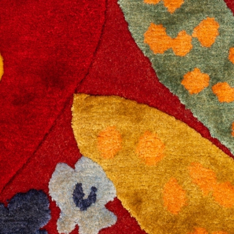 Γιάννης Βαρελάς & Art Rug Projects by Soutzoglou, "Blue Palm" (2022)